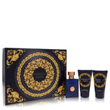 Versace Pour Homme Dylan Blue by Versace Gift Set -- 1.7 oz Eau De Toilette Spray + 1.7 oz After Shave Balm + 1.7 oz Shower Gel (Men)