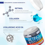 Retinol Cream for Face Collagen and Retinol Moisturizer with Hyaluronic Acid Day Night Anti Aging Retinol Face Moisturizer for Women Men Collagen Cream for Face Reduces Wrinkles Dryness 1.85 Oz