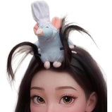 Women Cute Mouse Cartoon Animal Remy Ratatouille Plush Toy Headbands