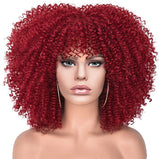 15Inch Curly Wigs for Black Women Afro Bomb Curly Wig