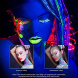 12Pcs Glow in The Dark Face Body Paint, UV Black Light Glow Makeup Kit
