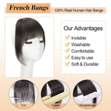 Clip In Bangs-Fake Bangs Hair Clip Real Human Hair Curtain Bangs