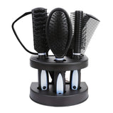 5pcs Professional Hairdressing Styling Set Detangling Hair Brush Airbag Comb With Makeup Mirror