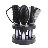 5pcs Professional Hairdressing Styling Set Detangling Hair Brush Airbag Comb With Makeup Mirror