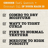 Maui Moisture Curl Quench + Coconut Oil Curl-Defining Anti-Frizz Daily Shampoo, 13 Fl Oz