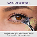 3 PCS Mascara Fan Brush, Angled Fan Shaped Eyelash Brush
