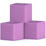 Lilac Square Candle Set of 03 Pcs