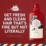 Old Spice Volcano Charcoal Shampoo for Men, All Hair Types, 21.9 fl oz