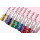 16 Color Glitter Liquid Eyeliner Set Colorful Waterproof Long Lasting Eyeliner