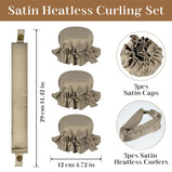 Curls Without Heat, 3-Piece Heatless Curls Set Curlers, Non-Slip Heatless Curls