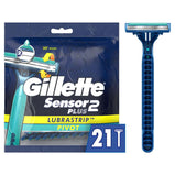 Gillette Sensor2 Plus Pivot Men's Disposable Razor;  21 Razors
