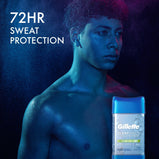 Gillette Antiperspirant and Deodorant for Men;  Powder Rush;  Twin Pack;  3.8 oz