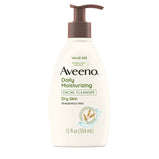 Aveeno Daily Moisturizing Facial Cleanser for Dry Skin, Soothing Oat Face Wash, 12 oz