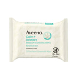 Aveeno Calm + Restore Nourishing Makeup Remover Facial Wipes, 25 Count