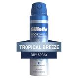 Gillette Aluminum Free Deodorant for Men, Dry Spray, Tropical Breeze, 4.3oz