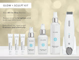 The Glow & Sculpt Facial Kit with the Patented Eno Facial Device. A complete kit for enhancing your natural glow and restoring more youthful facial contours.