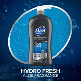 Dial Men 3 in1 Body, Hair and Face Wash, Hydro Fresh, 32 fl oz