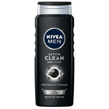 NIVEA Men Deep Active Clean Charcoal Body Wash, 16.9 fl oz