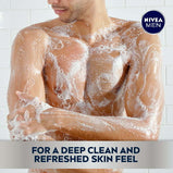 NIVEA Men Deep Active Clean Charcoal Body Wash, 16.9 fl oz