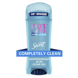 Secret Outlast Clear Gel Antiperspirant Deodorant for Women Completely Clean, 3.4 oz