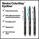 Revlon ColorStay Pencil Eyeliner with Built-in Sharpener, 201 Black, 2 Pack