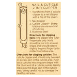 Equate Beauty Stainless Steel 2-in-1 Fingernail & Cuticle Clipper