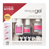 KISS Brush-On Gel Nail Kit French & Natural Tips 48 Count