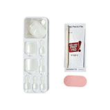 Kiss Impress Press-on Gel Toenails, Glossy Solid White, 24 Pieces