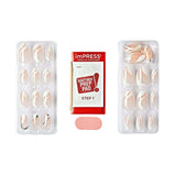 KISS imPRESS Medium Almond Gel Press-On Nails, Glossy Light Pink, 'On My Mind', 33Ct.