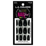 L.A. COLORS Shine Nail Trend Nail Tips, Coffin Shape, Extra, 24 Pieces