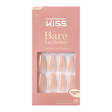 KISS Bare but Better Sculpted Nude Fake Nails, Nude Drama, 28 Count