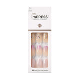 KISS imPRESS Medium Length Press-On Nails, May Flower, 30 Count