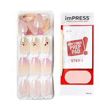 KISS imPRESS Medium Length Press-On Nails, May Flower, 30 Count