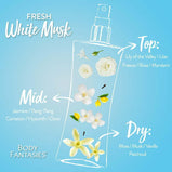 Body Fantasies Signature Fragrance Body Spray, Fresh White Musk, 8 fl oz