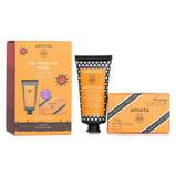 APIVITA - Bee Protective Honey Set: Hand Cream Hyaluronic Acid & Honey 50ml+ Natural Soap Honey 125g 08665 2pcs