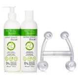 ALYSSA ASHLEY - Biolab Aloe Vera & Bamboo Body Lotion 300ml/10oz + Shower Gel 300ml/10oz +Massager 960028 3pcs