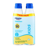 Equate Kids Sunscreen Spray, SPF 50, 11 oz, 2 Count