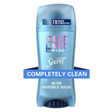 Secret Outlast Invisible Solid Antiperspirant Deodorant for Women, Completely Clean, 2.6 oz