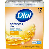 Dial Antibacterial Deodorant Bar Soap, Advanced Clean, Gold, 4 oz, 12 Bars