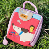 [Go For A Walk] Embroidered Applique Cosmetic Bag / Camera bag / Hand Purse Wallet (4.9*4.7*2)