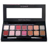 SIGMA BEAUTY - Warm Neutrals Eyeshadow Palette (14x Eyeshadow + 1x Dual Ended Brush) EP021 / 032152 19.04g/0.67oz
