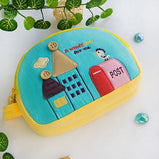 [A Windy Day] Embroidered Applique Cosmetic Bag / Camera bag / Hand Purse Wallet (7.1*5.1*2.8)