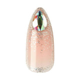 KISS Gel Fantasy Allure Ready-To-Wear Long Almond Fake Nails, Pink & Silver, 28 Pieces