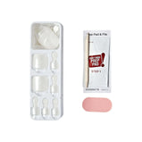 KISS imPRESS Press-On Gel Toenails, Glossy Solid White, 24 Pieces