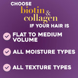 OGX Biotin & Collagen Thickening Volumizing Daily Conditioner with Vitamin B7 & Hydrolyzed Wheat Protein13 fl oz