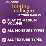 OGX Biotin & Collagen Thickening Volumizing Daily Conditioner with Vitamin B7 & Hydrolyzed Wheat Protein, 13 fl oz