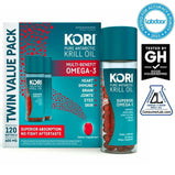Kori Krill Oil Omega-3 600mg, 120 Softgels | Superior Omega-3 Absorption vs Fish Oil | No Fishy Burps | Omega-3 Supplement for Heart, Brain, Joint, Eye, Skin & Immune Health