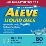 Aleve Liquid Gels Easy Open Arthritis Cap Naproxen Sodium Pain Reliever, 80 Count