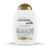 OGX Nourishing + Coconut Milk Moisturizing Shampoo for Strong & Healthy Hair, with Coconut Milk, Coconut Oil & Egg White Protein, Paraben-Free, Sulfate-Free Surfactants, 13 fl.oz