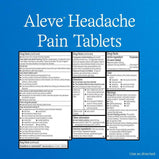 Aleve Headache Pain Reliever Naproxen Sodium Tablets, 24 Count